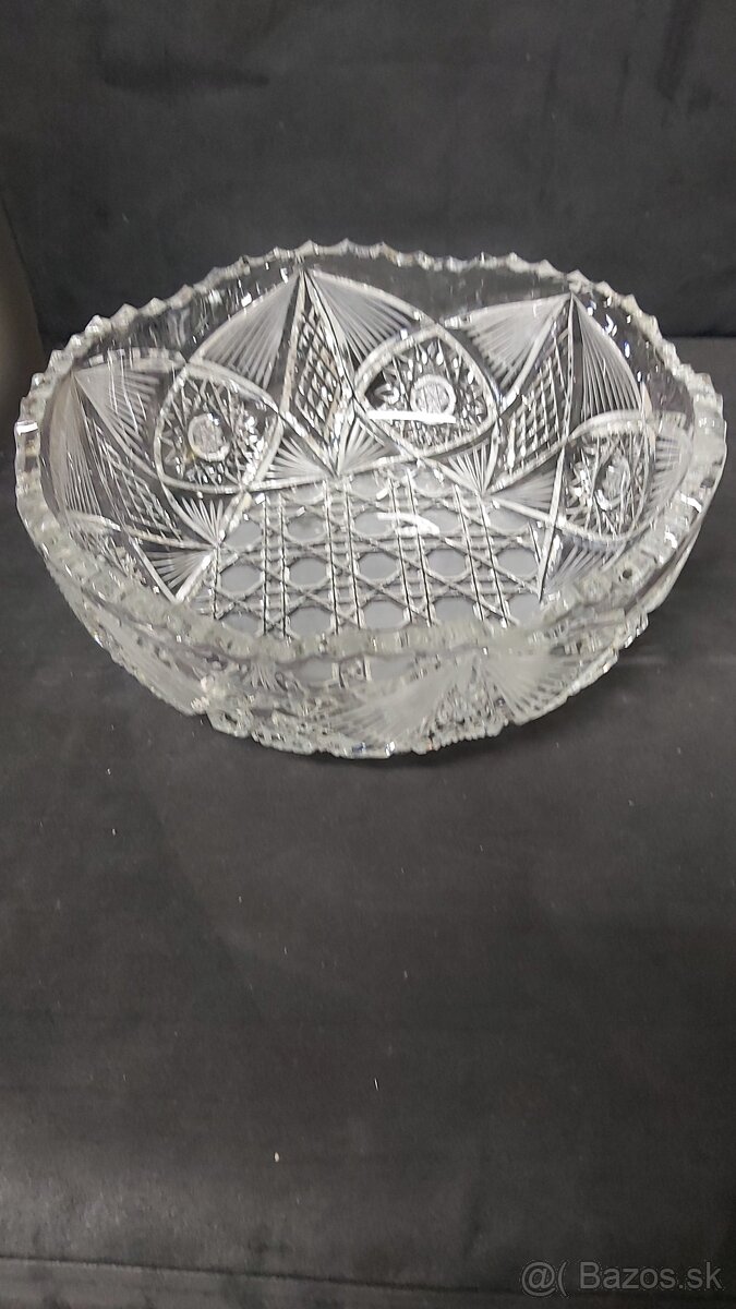 kryštálová brúsená misa priemerr 20cm - 2