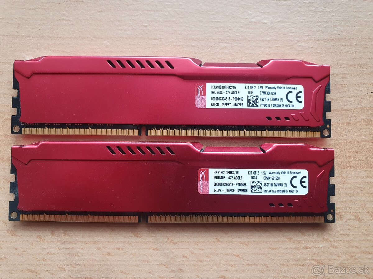 Kingston DDR3(2x8GB) HyperX FURY/1866MHz CL10 - 2