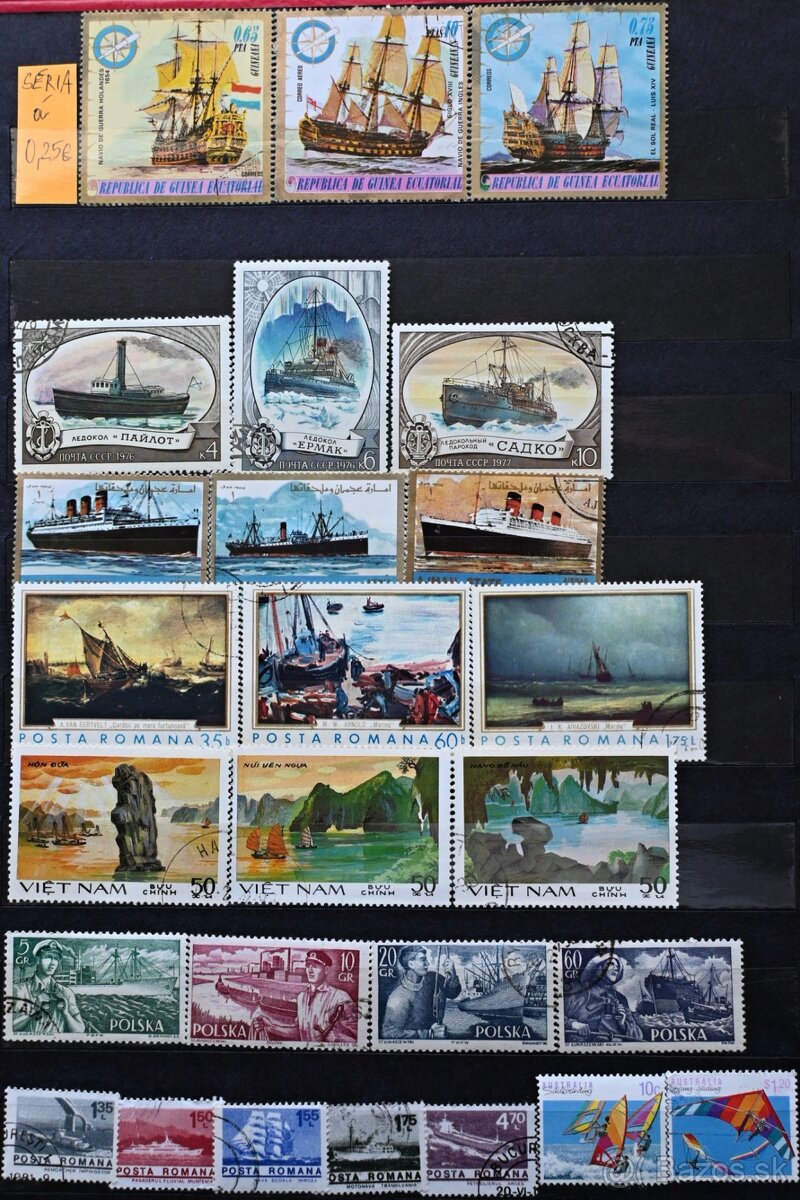 Známky - Lode - série 1 - 2