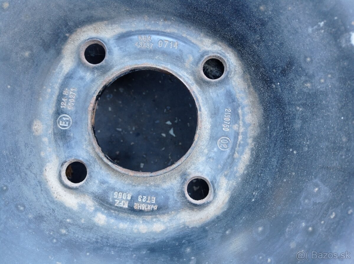 Predám 15" plechové disky na peugeot / citroen. - 2