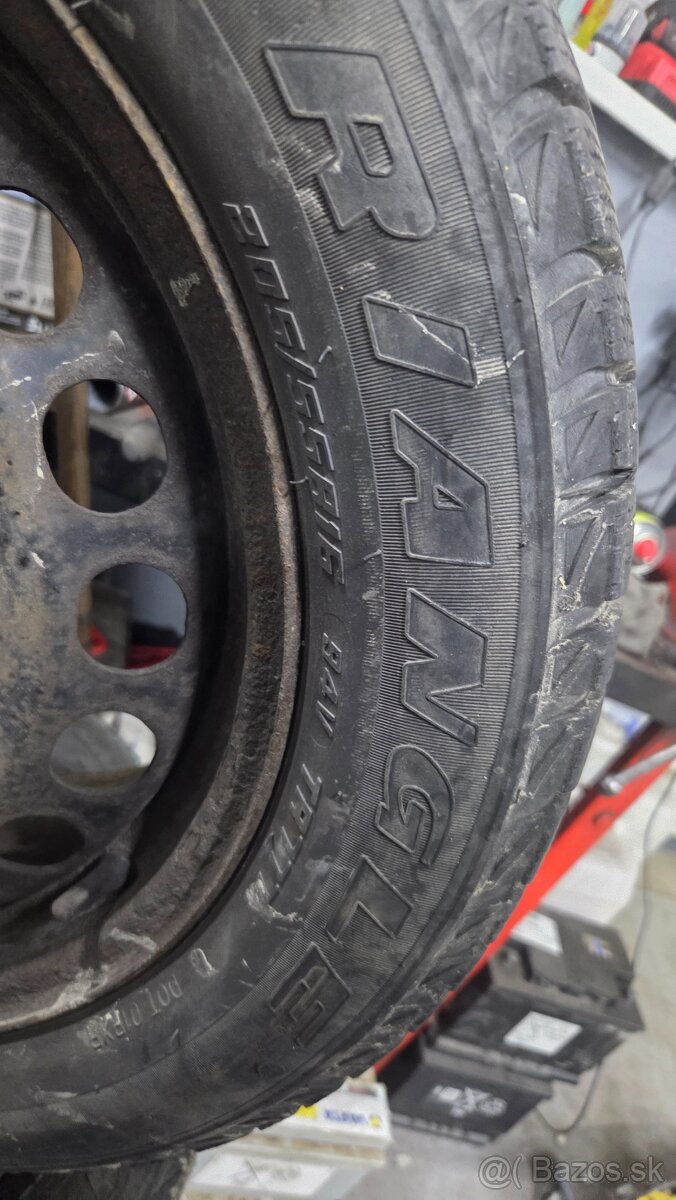 Predam 16" plechove disky + zimne gumy - 2