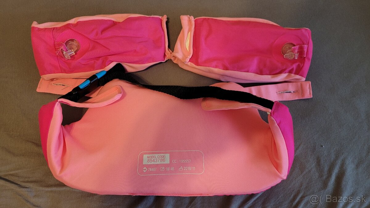 Detské plavecké rukávniky s pásom Tiswim 15-30 kg ružové - 2