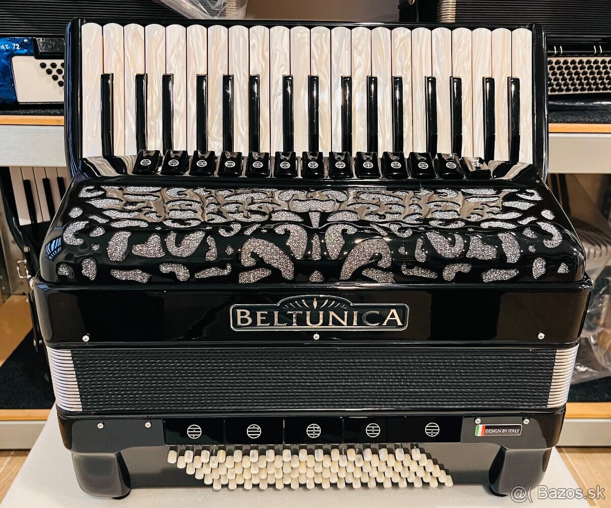 Nový akordeón Beltunica Proffesionall- IV- 96 basový- krásny - 2