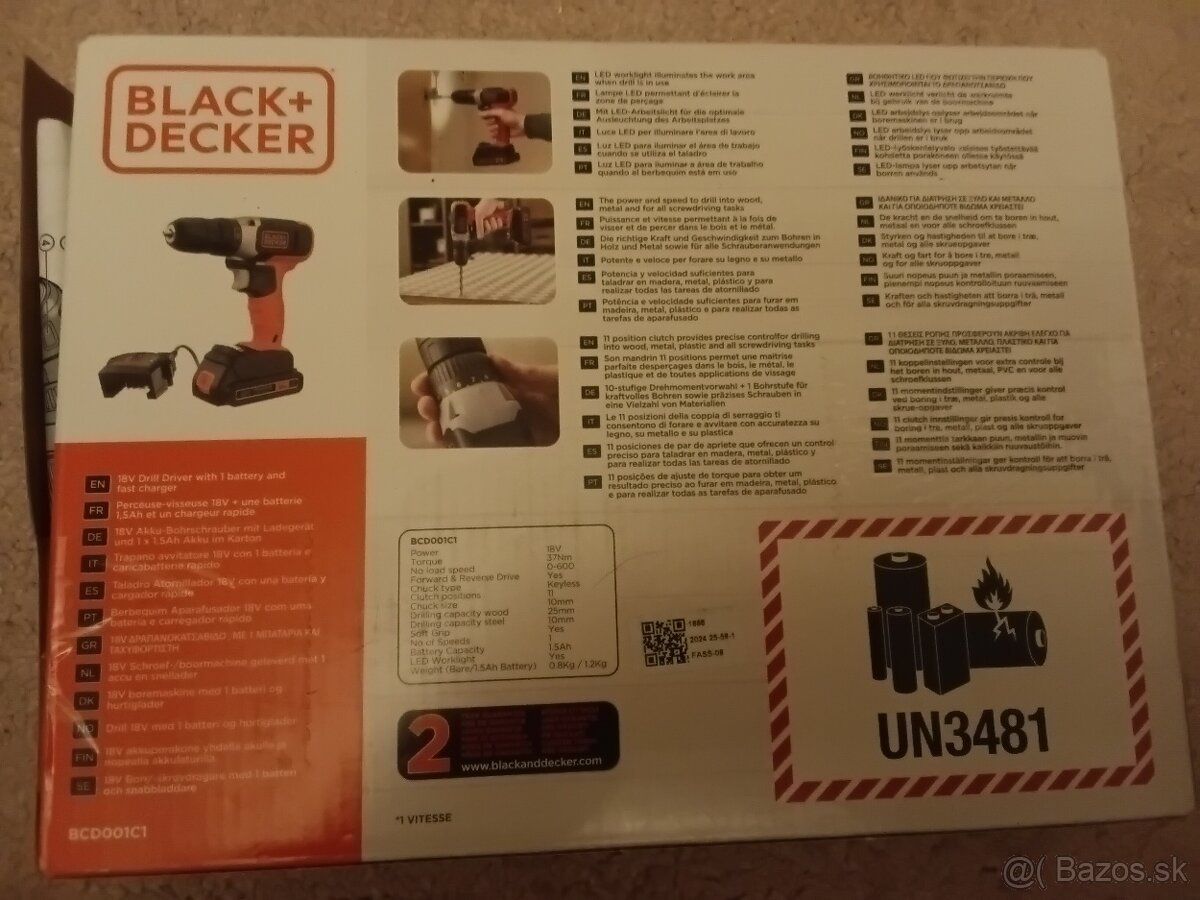 Predám aku vŕtačku Black&Decker - 2