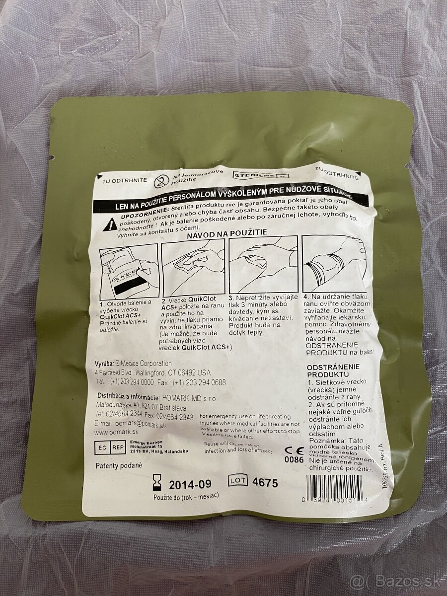 QuikClot Combat Gauze – skladaná gáza military - 2