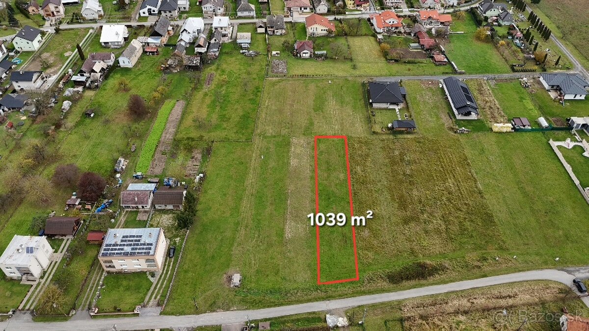 Slnečný stavebný pozemok 1039 m² – Komárov - 2