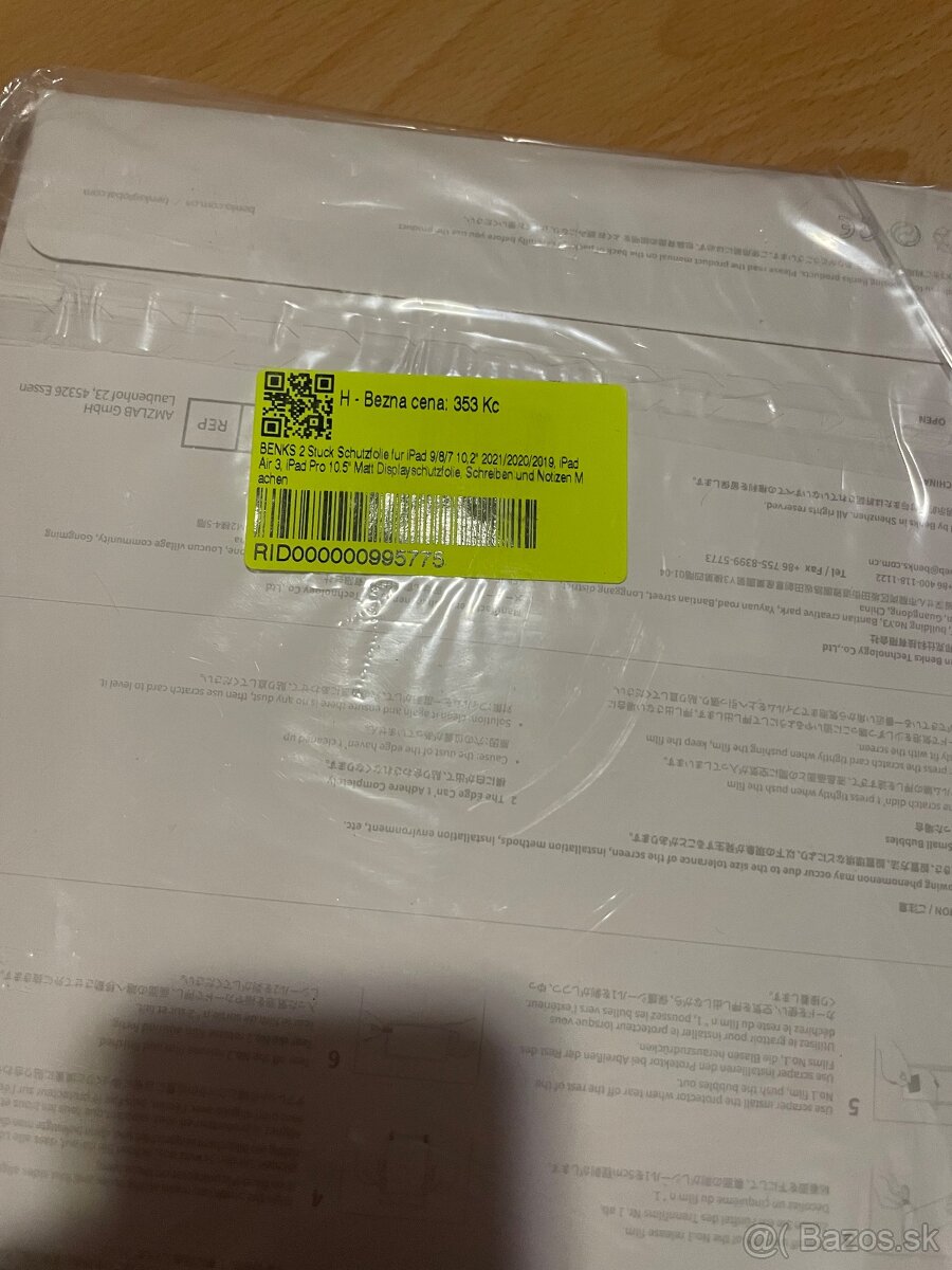 2x ochranna folia na iPad 9/8/7, iPad air 3, iPad PRO - 2