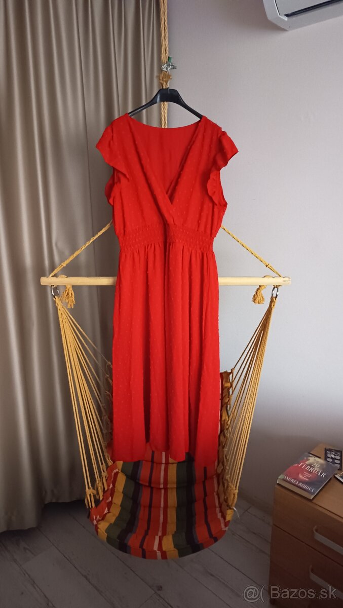 Dámske šaty červené dlhé XXL nové - 2