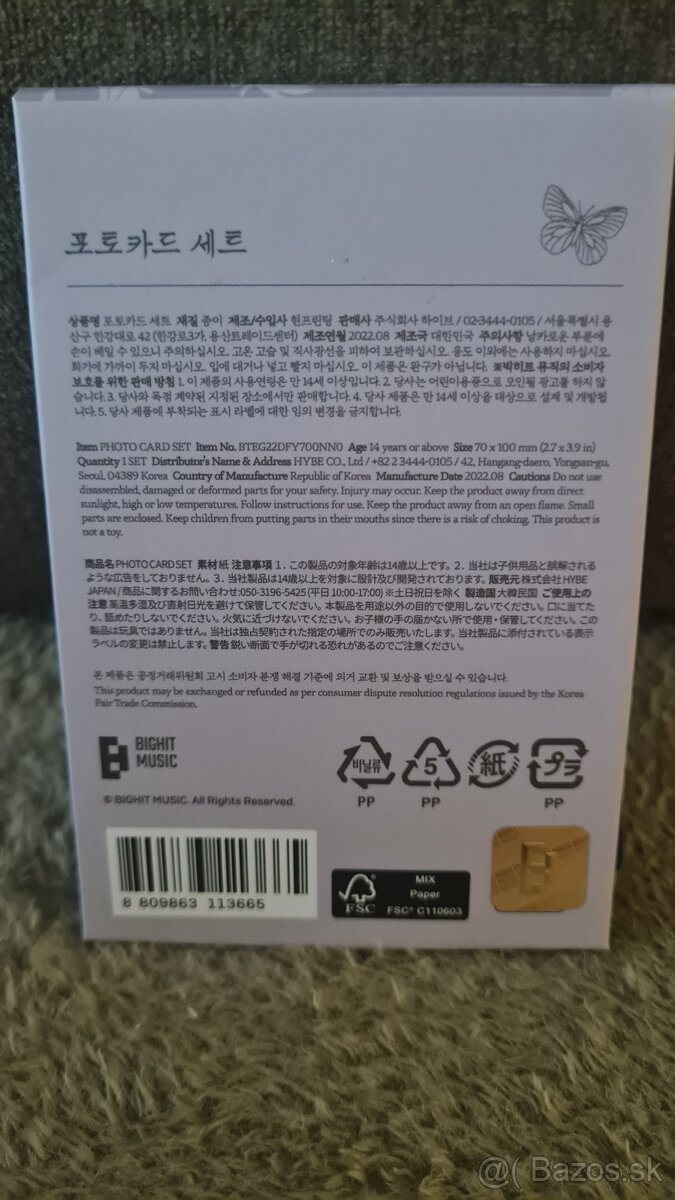 BTS fotokartičky - 2