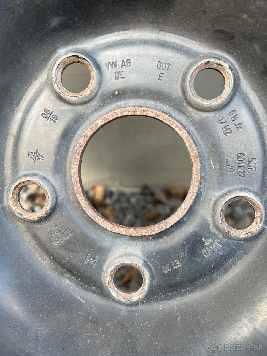 5x112 r17, plechove disky VW - 2