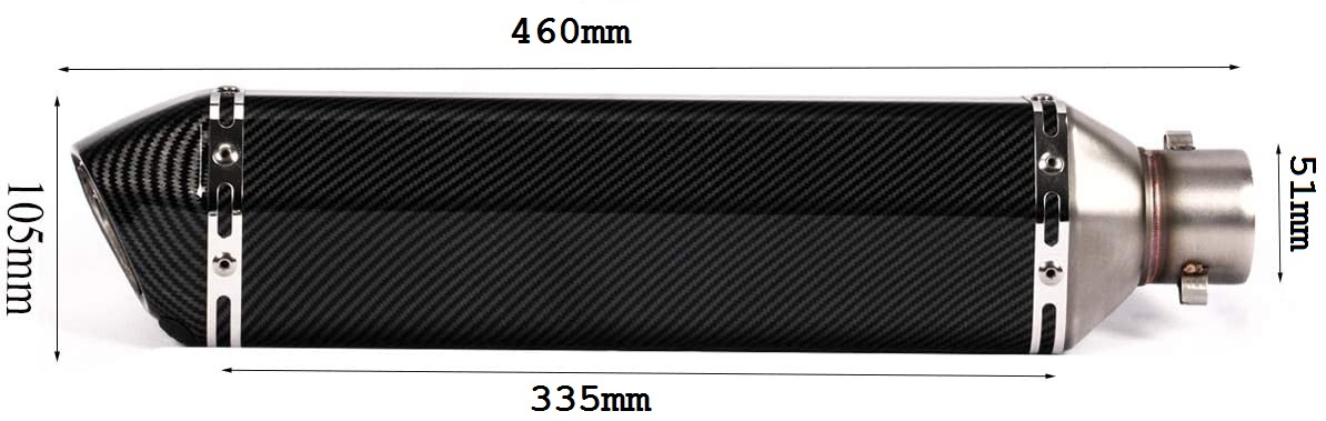 Nová športová koncovka výfuku Akrapovič dlhá verzia 470mm - 2