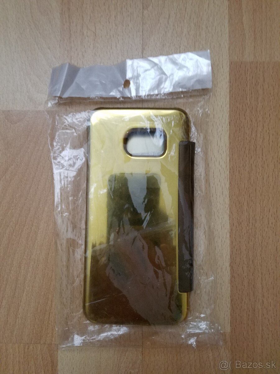 Predam transparentny zlaty kryt na S7 Edge - 2