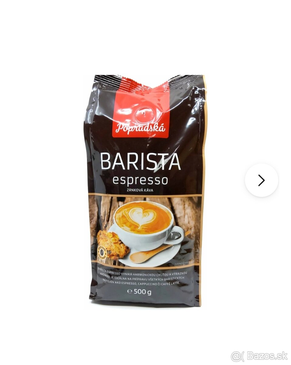 Predám popradskú kávu BARISTA espresso 500g - 2