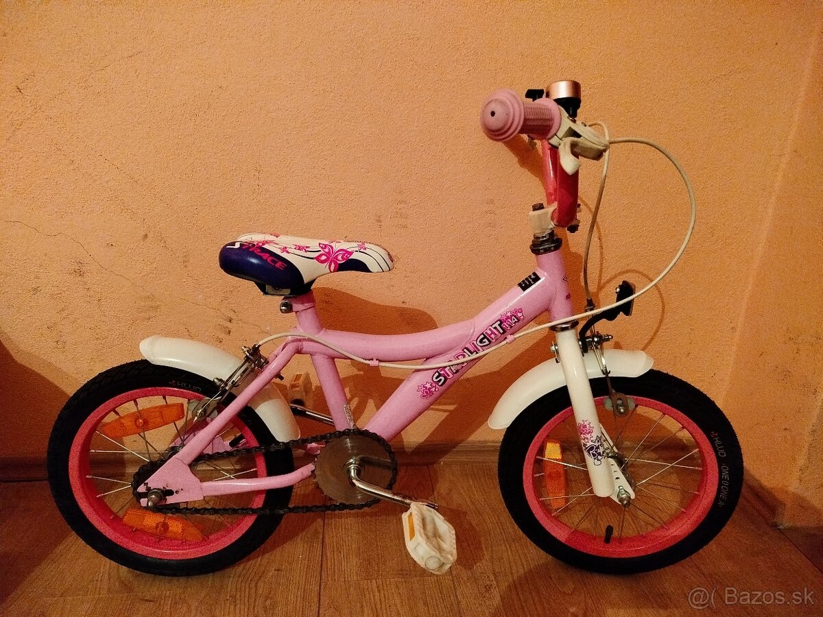 Detský bicykel 14 ružový - 2