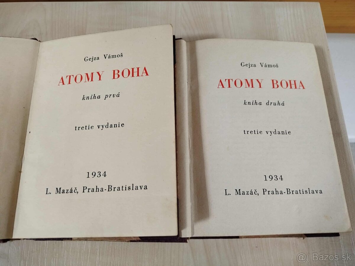 Atómy Boha 1. a 2. diel--1934--EMSA--Gejza Vámoš--Nakladateľ - 2