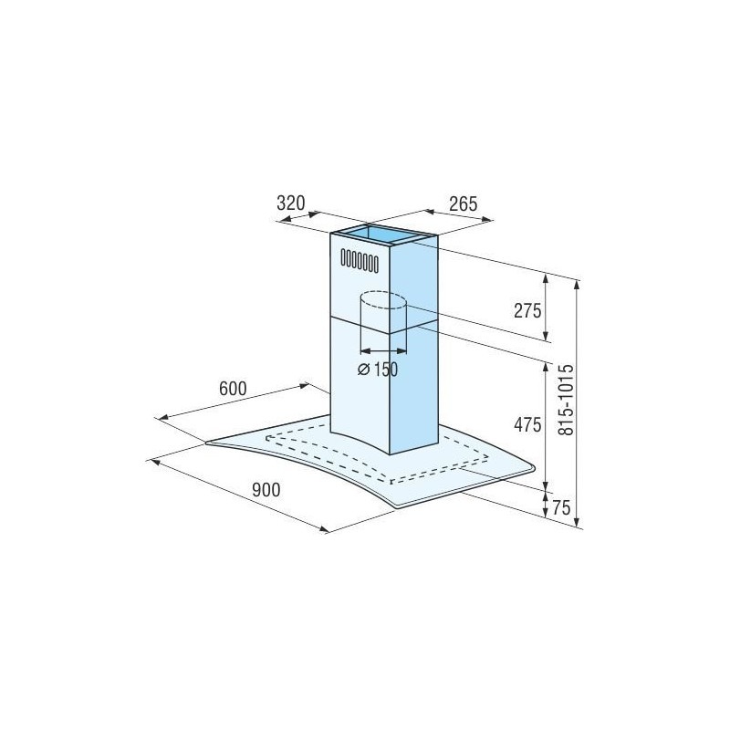 Ostrovčekový digestor Mora OO 963 G - 2