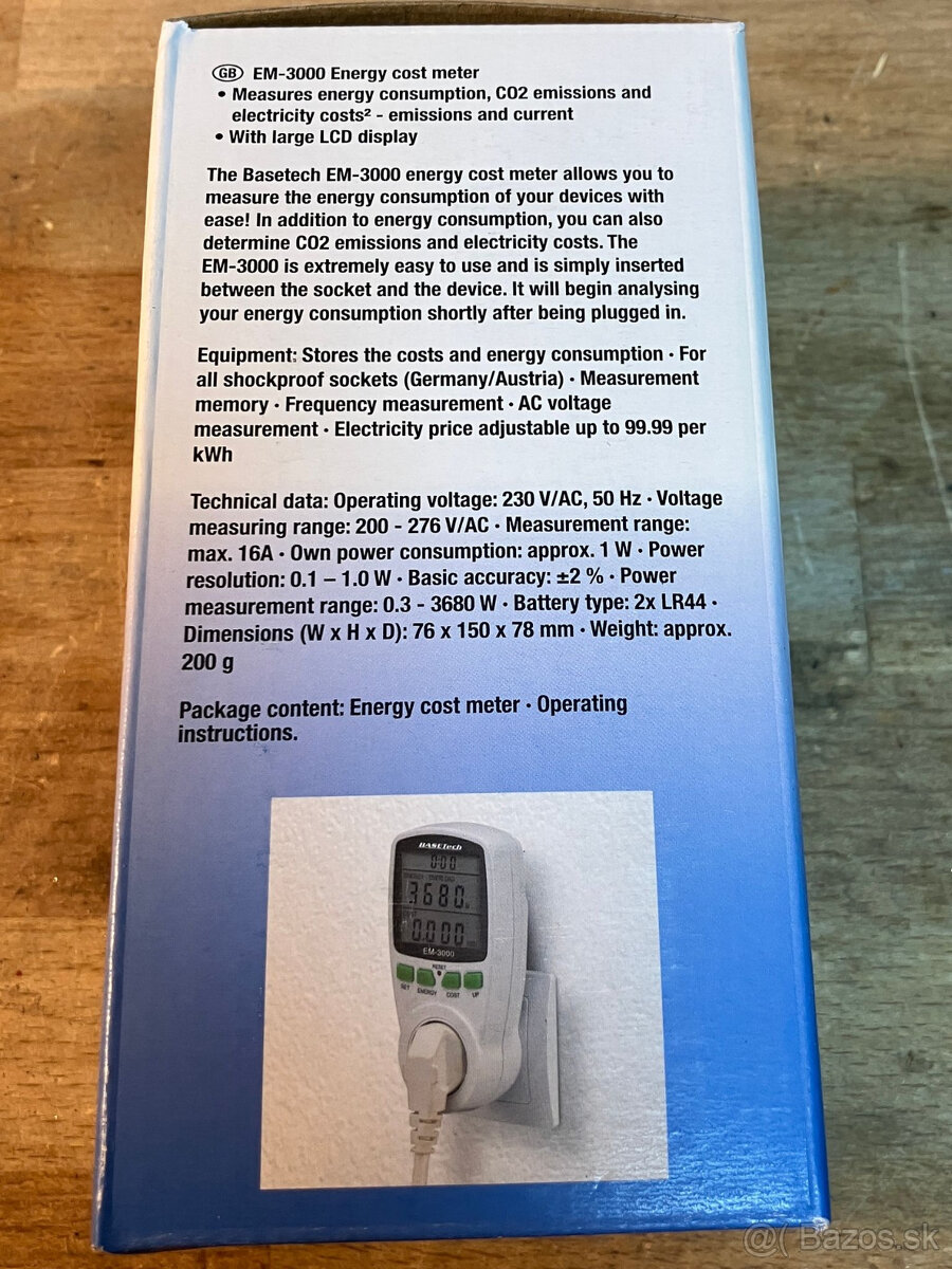 Merač spotreby el.energie BaseTech EM-3000 - 2
