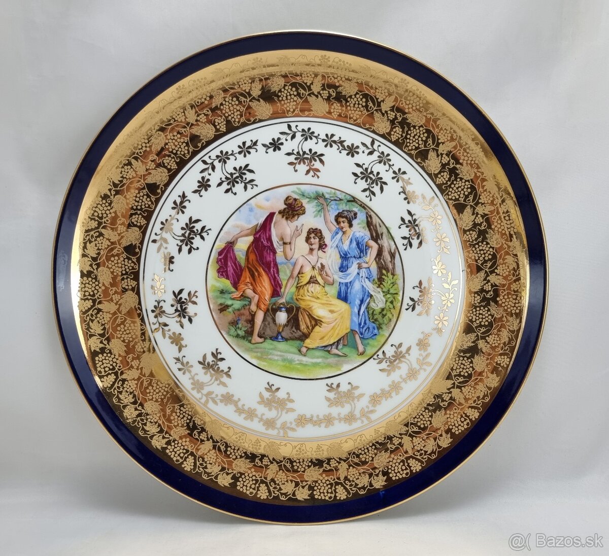 Staré porcelánové taniere a misa -motív 3 .grácií - 2