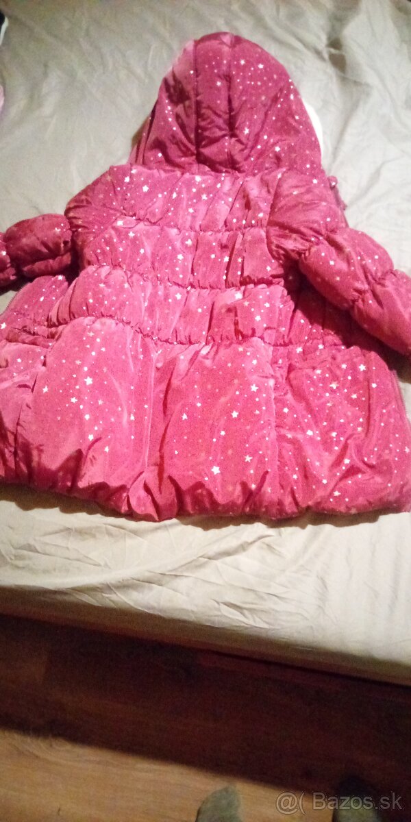 Zimna dievčenská bunda 134 - 2
