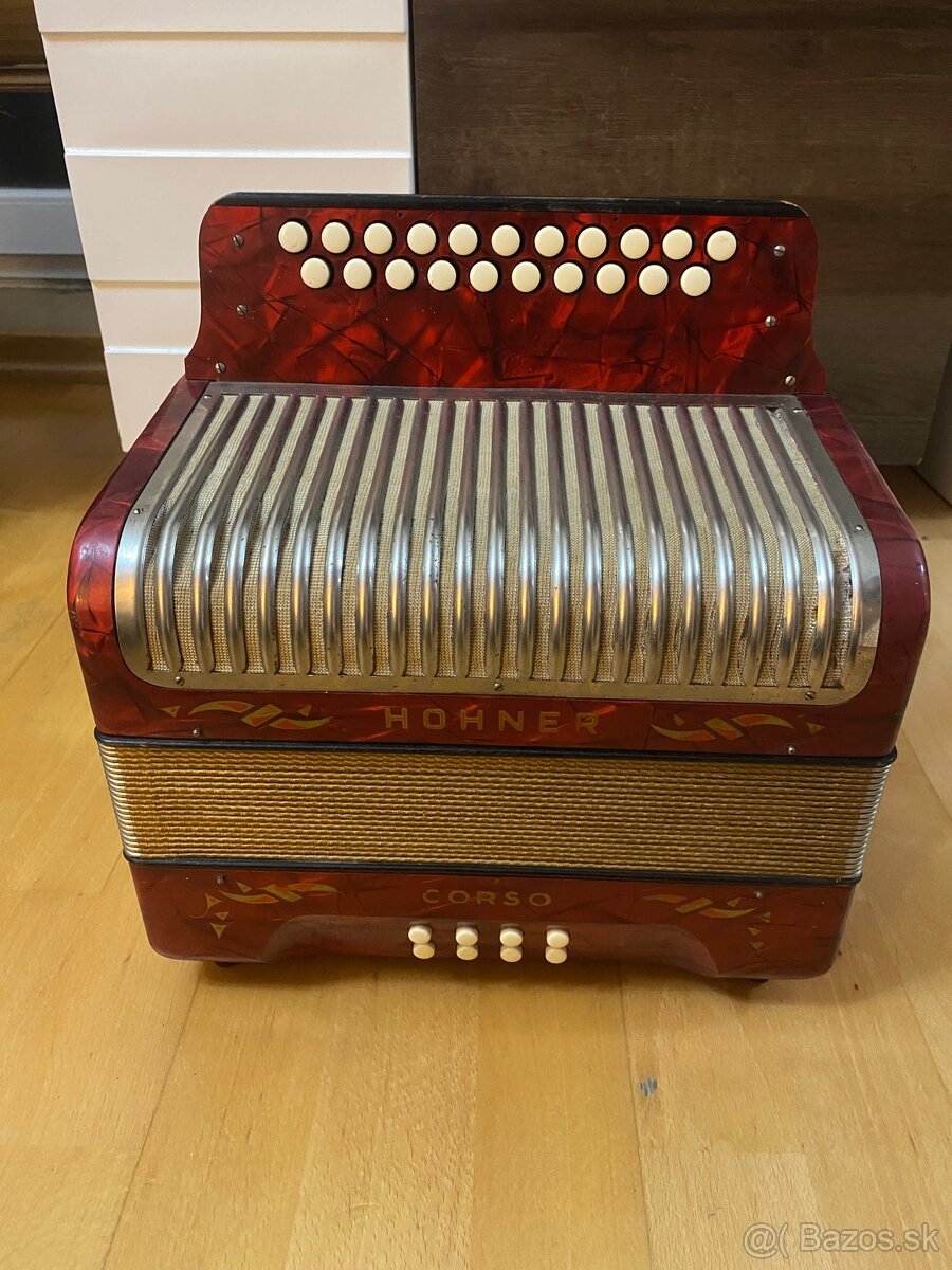 Heligonka Harmonika Hohner Corso CF 3hlas Začiatočník - 2