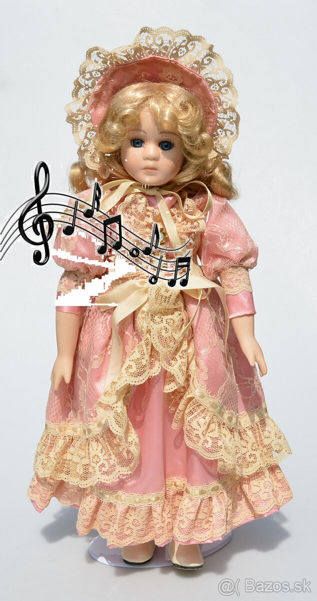 HUDOBNÁ a tancujúca porcelánová bábika - 2