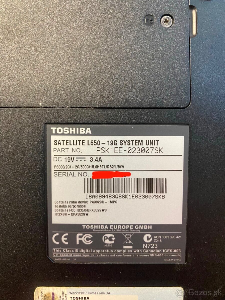 Asus Satellite L650 - 2