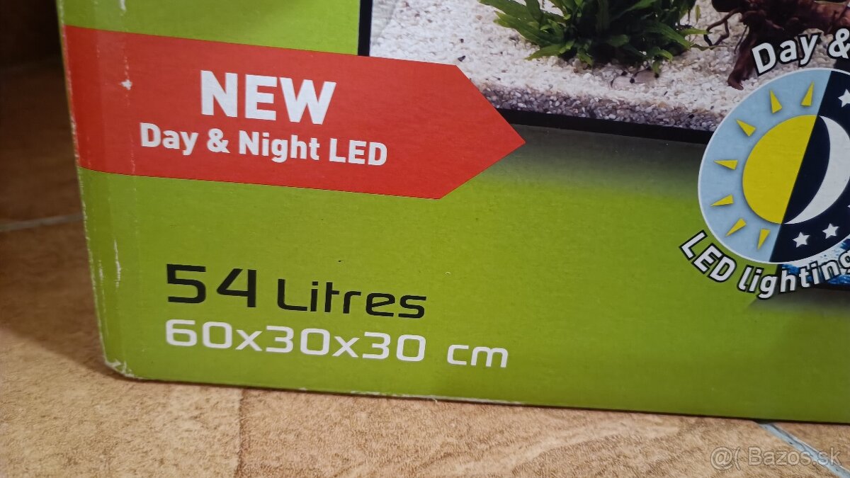 AQUAEL Akvarium set LEDDY LED DN 60x30x30cm, 54l čierne - 2