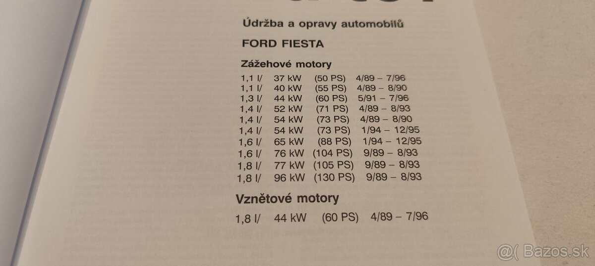 Ford Fiesta 3 - příručka na opravy a údržbu manuál - 2