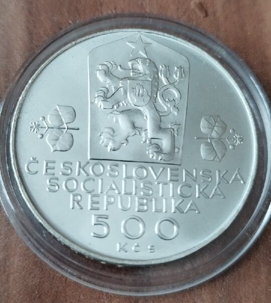 Strieborná minca 500 Kčs československá federace - 2