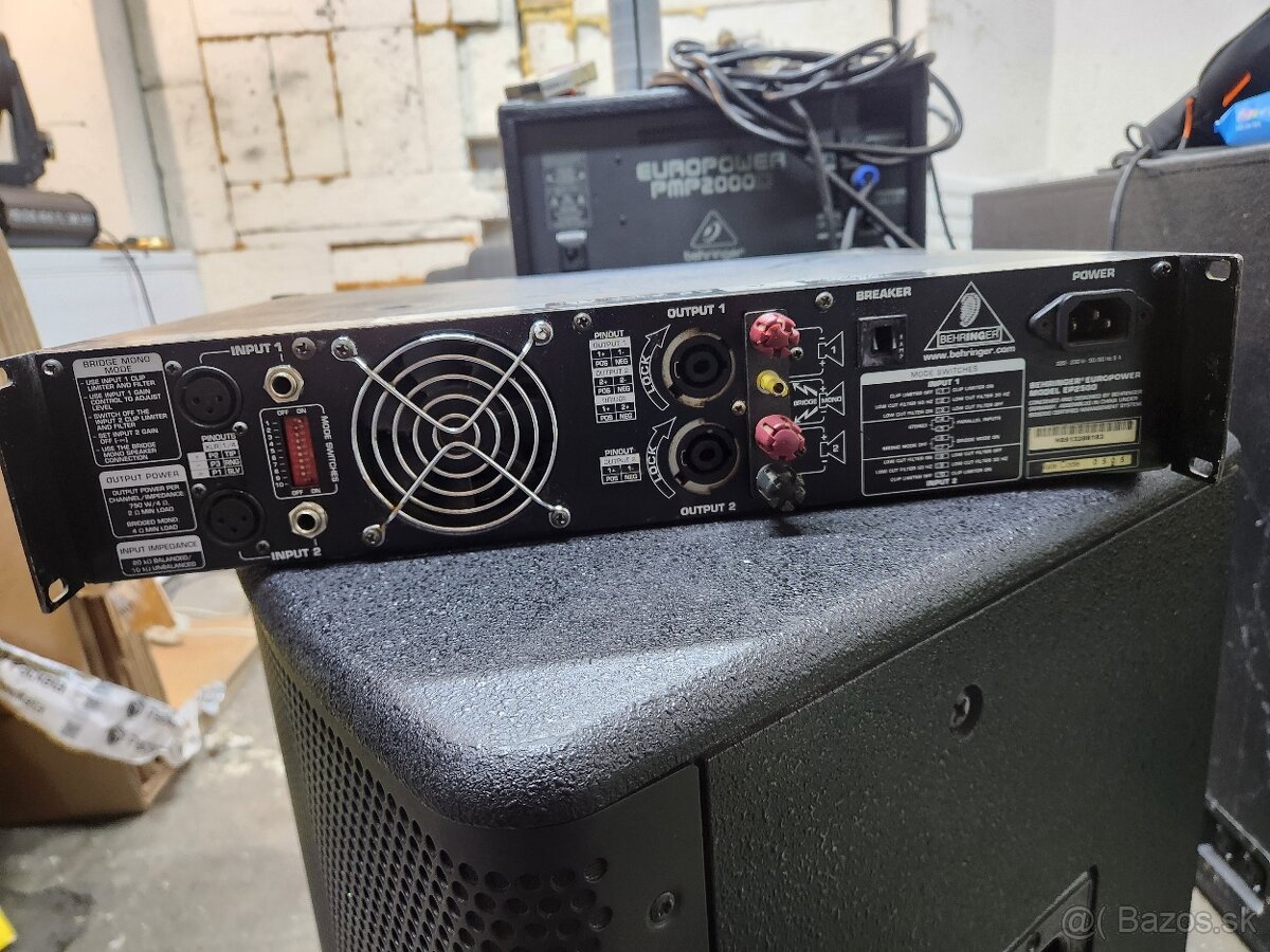 Behringer EP2500 – Výkonový zosilňovač - 2