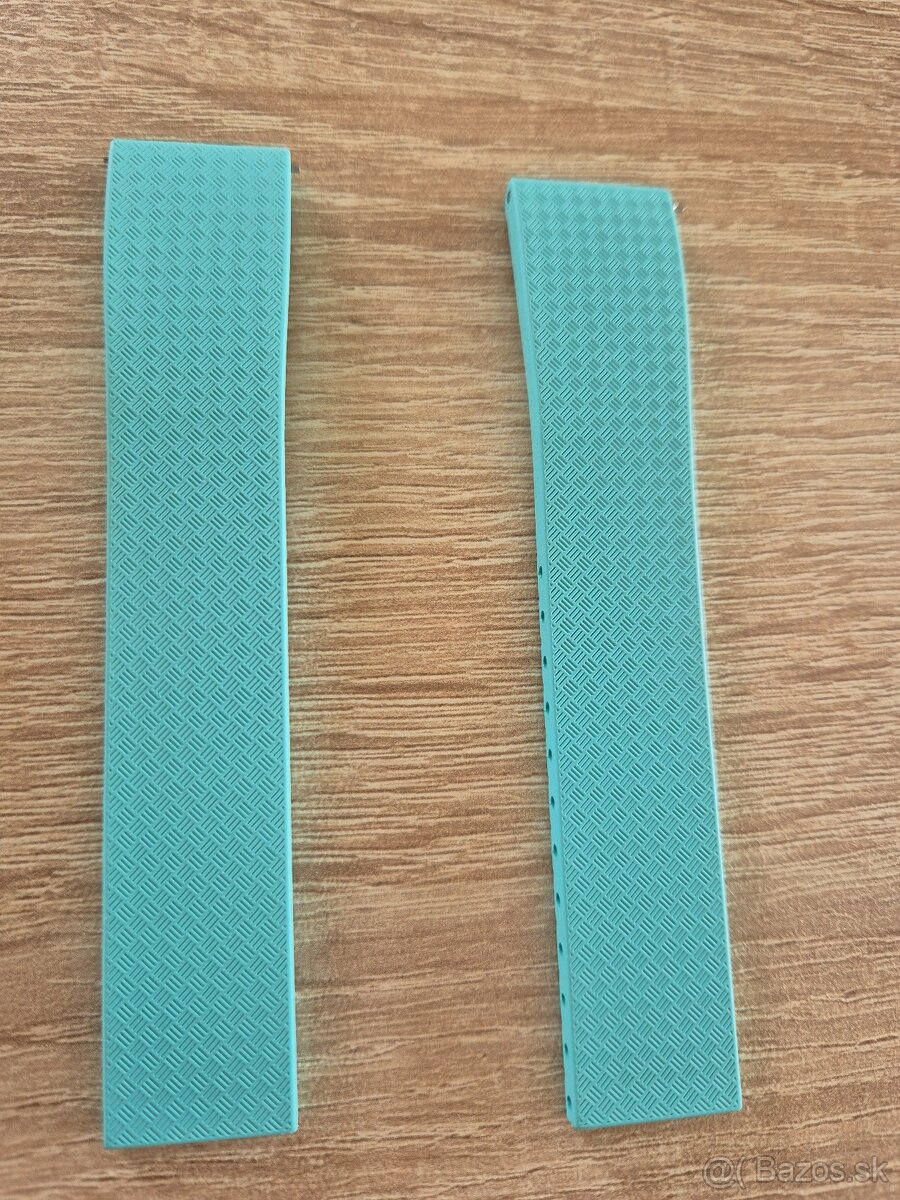 Gumený remienok na hodinky FKM CTS 20mm tyrkysový - 2