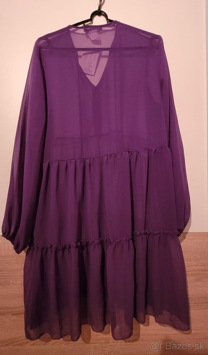 ŠATY FIALOVÉ PRIESVITNÉ UNI - 2