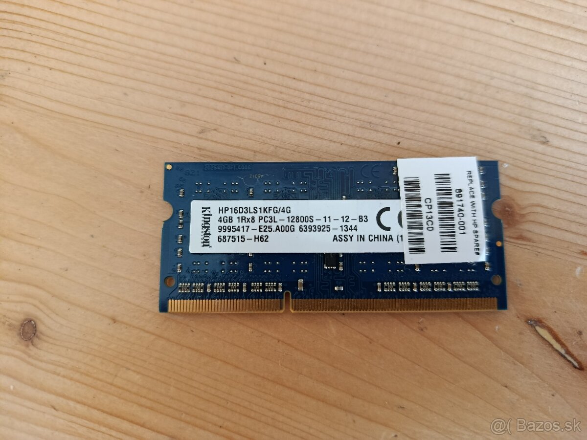 SO-DIMM RAM pamäte 4GB DDR3 a DDR4 - 2