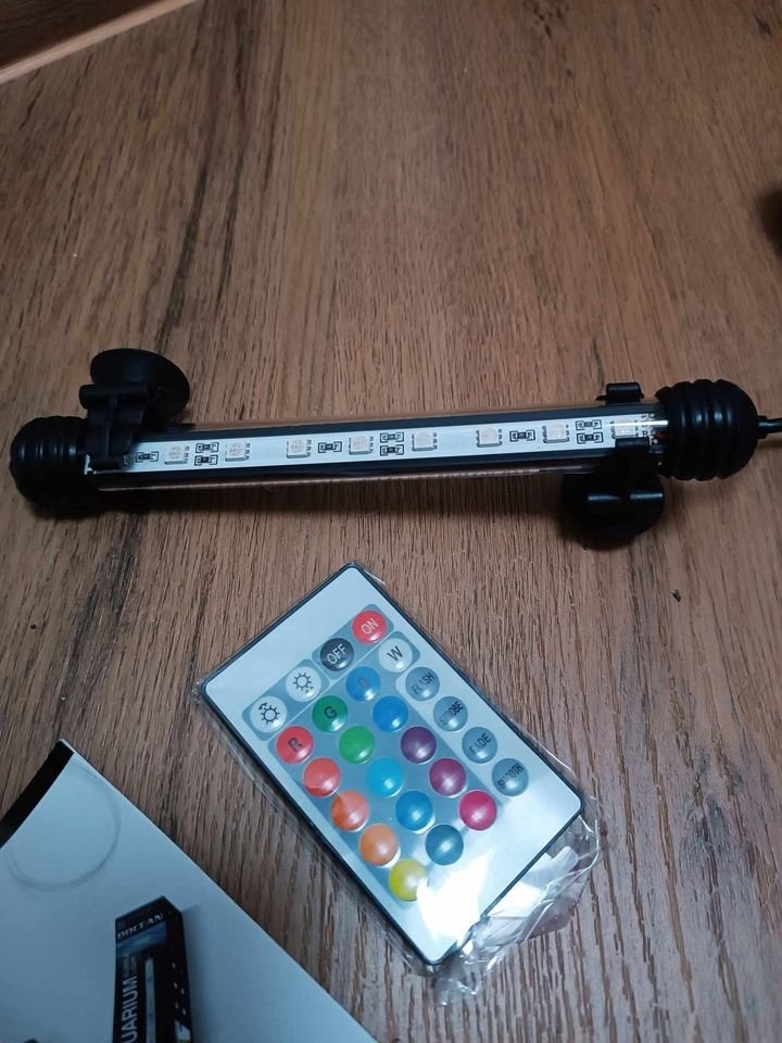 Akvarijní LED RGB osvětlení 18 cm, dálkové ovládání - 2
