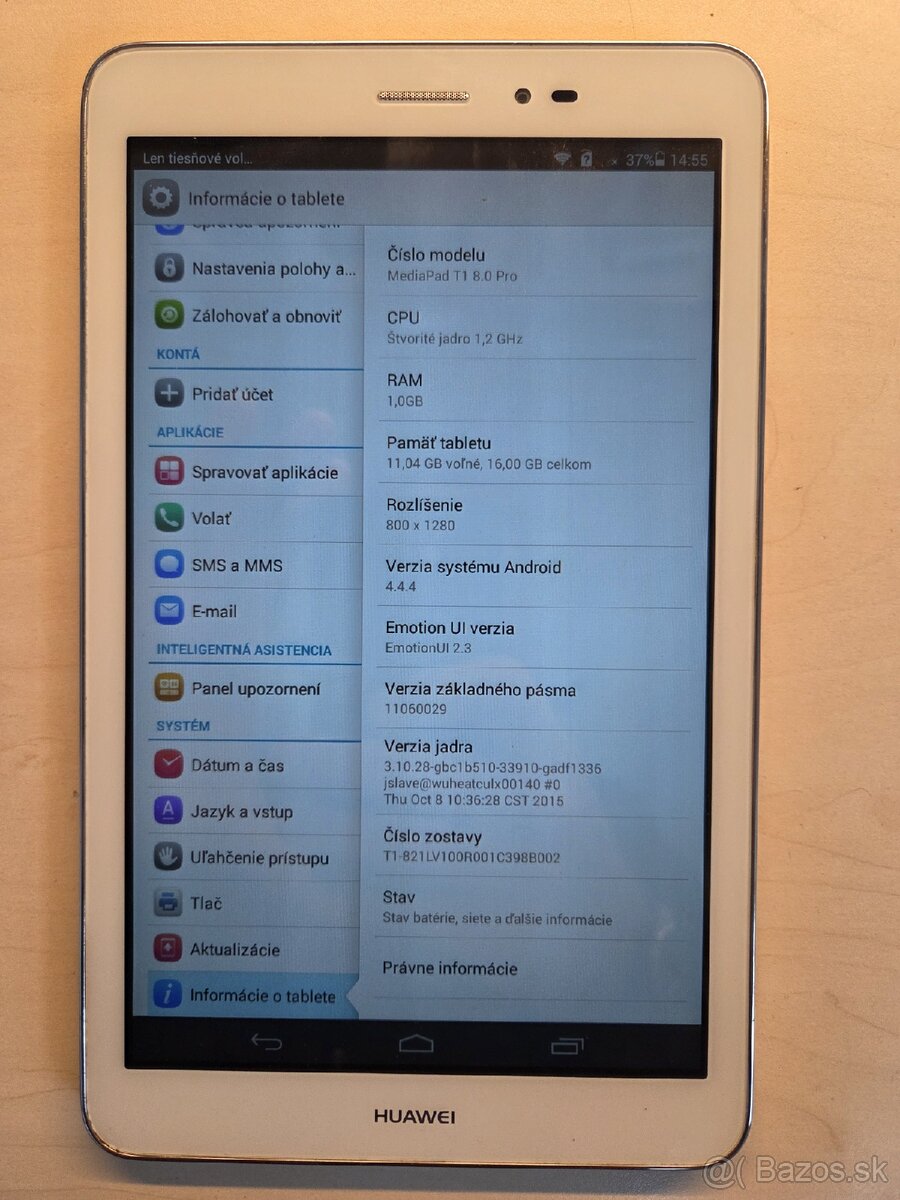 Huawei Mediapad T1 8.0, T1-821L, 1/16 - 2