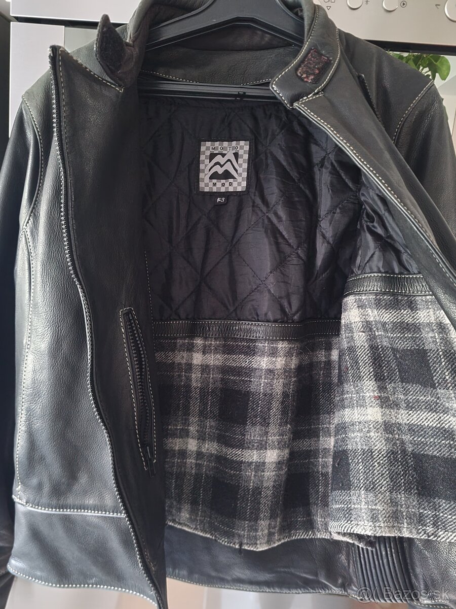 Kožená bunda pánska S - 2