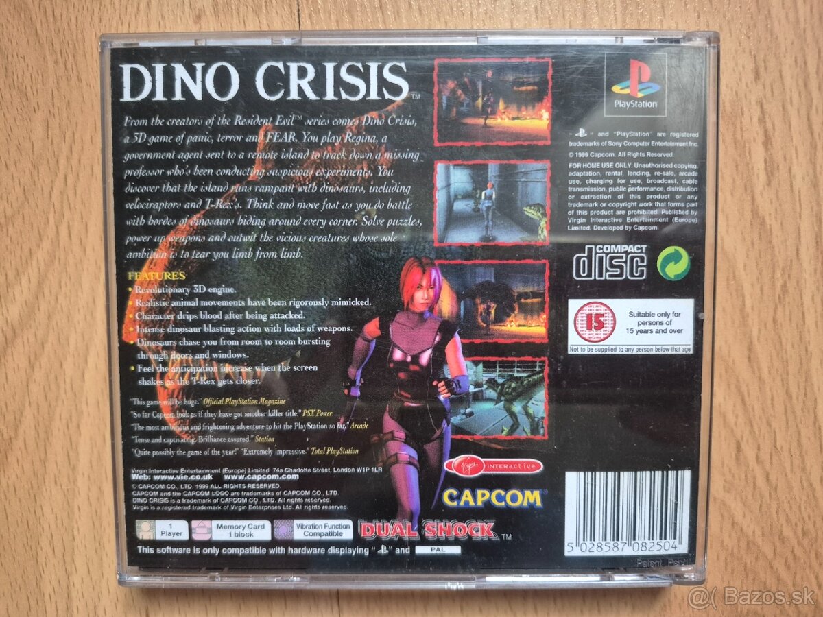 Predám hru na PS1 Dino Crisis - 2