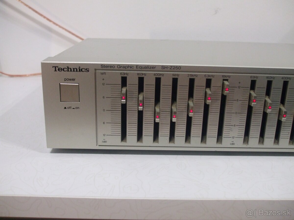 2x7 pasmovy striebor. Equalizer TECHNICS SH-Z250 Japan, AE41 - 2