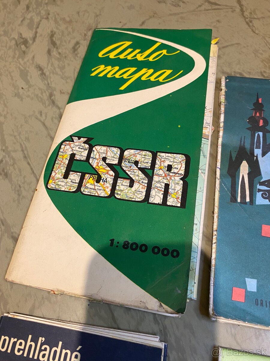 Staré mapy ČSSR a okolie. - 2