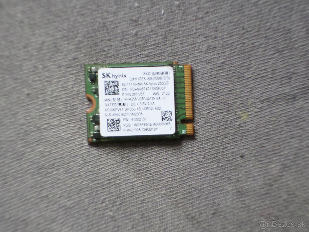 NVMe disk SK Hynix 256GB format 2230 - 2