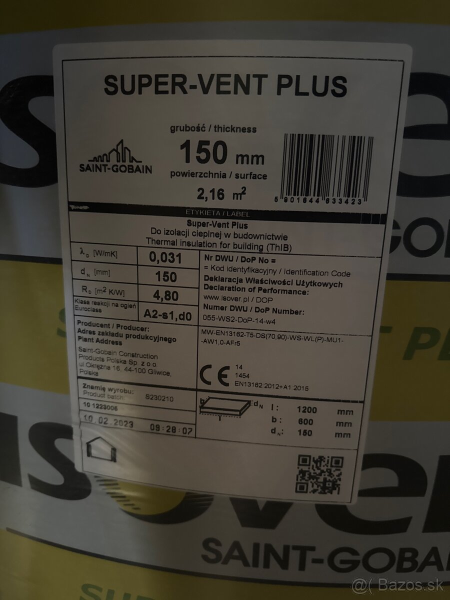 ISOVER SUPER-VENT PLUS 150 mm izolacia - 2