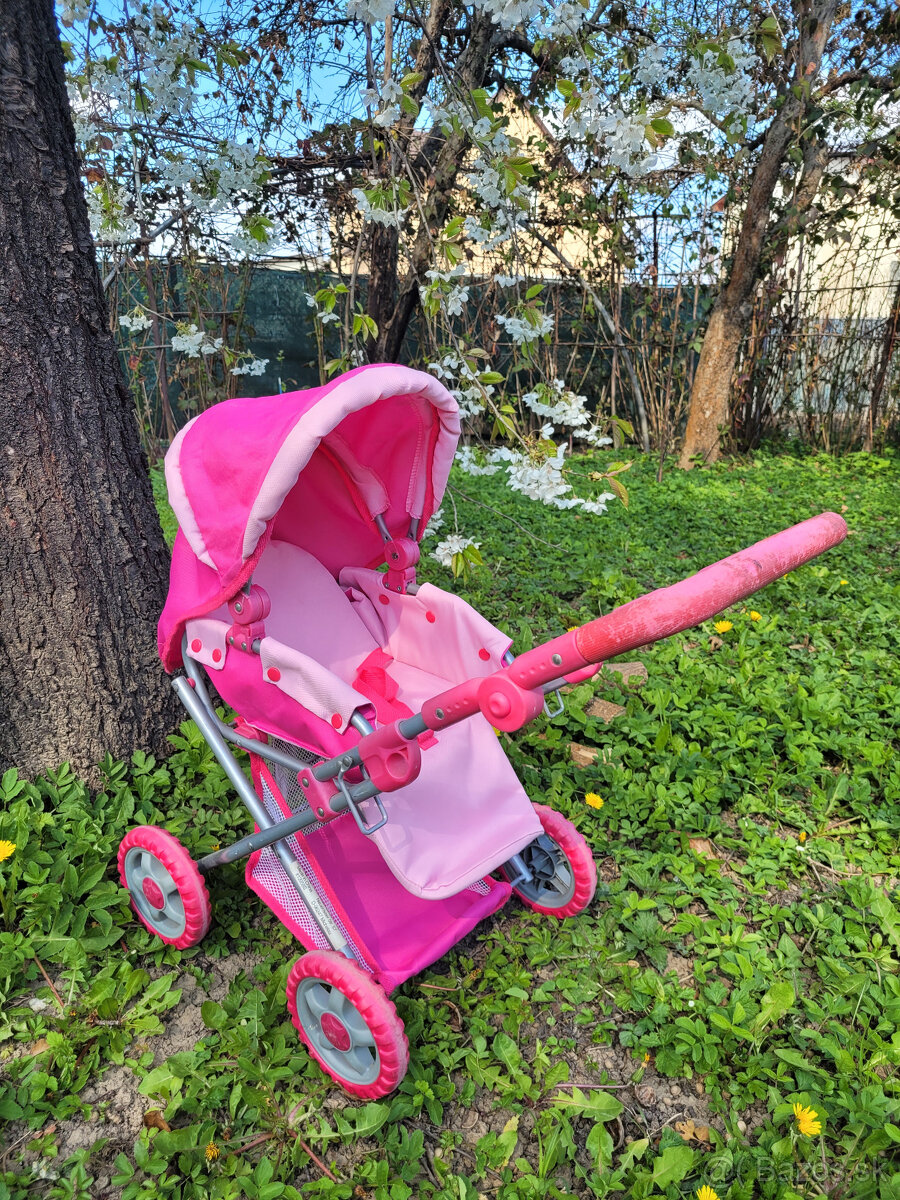 ruzovy stvorkolesovy kocik pre babiky - 2