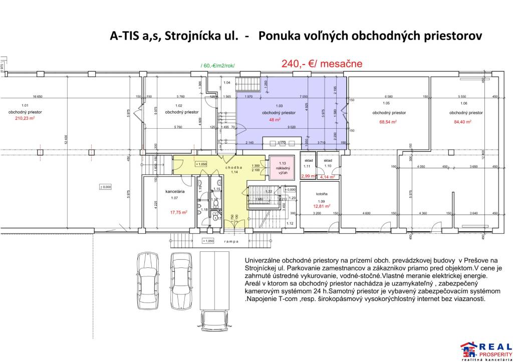 STROJNÍCKA: VOĽNÉ OBCHODNÉ priestory 48 m2 - PRÍZEMIE - 2
