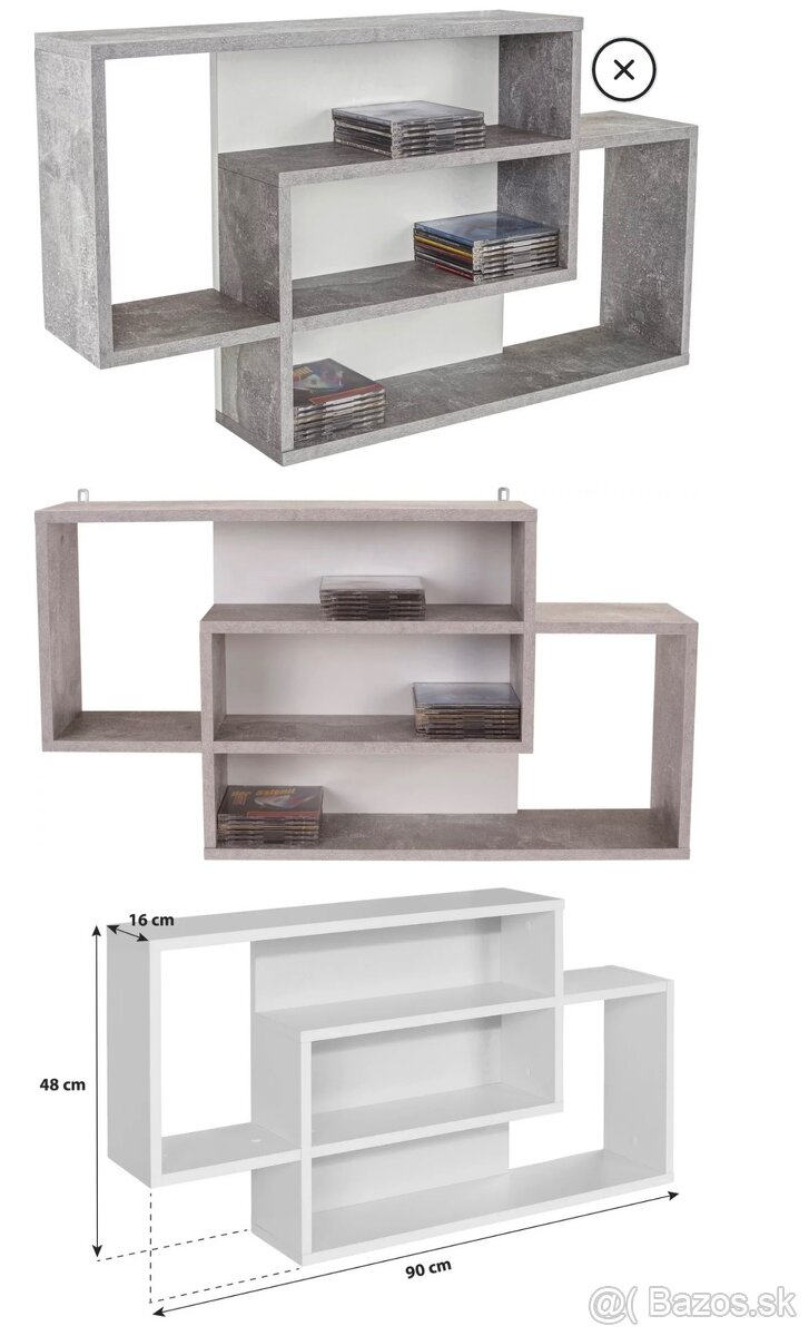 Obývacia stena svetlý betón - 2