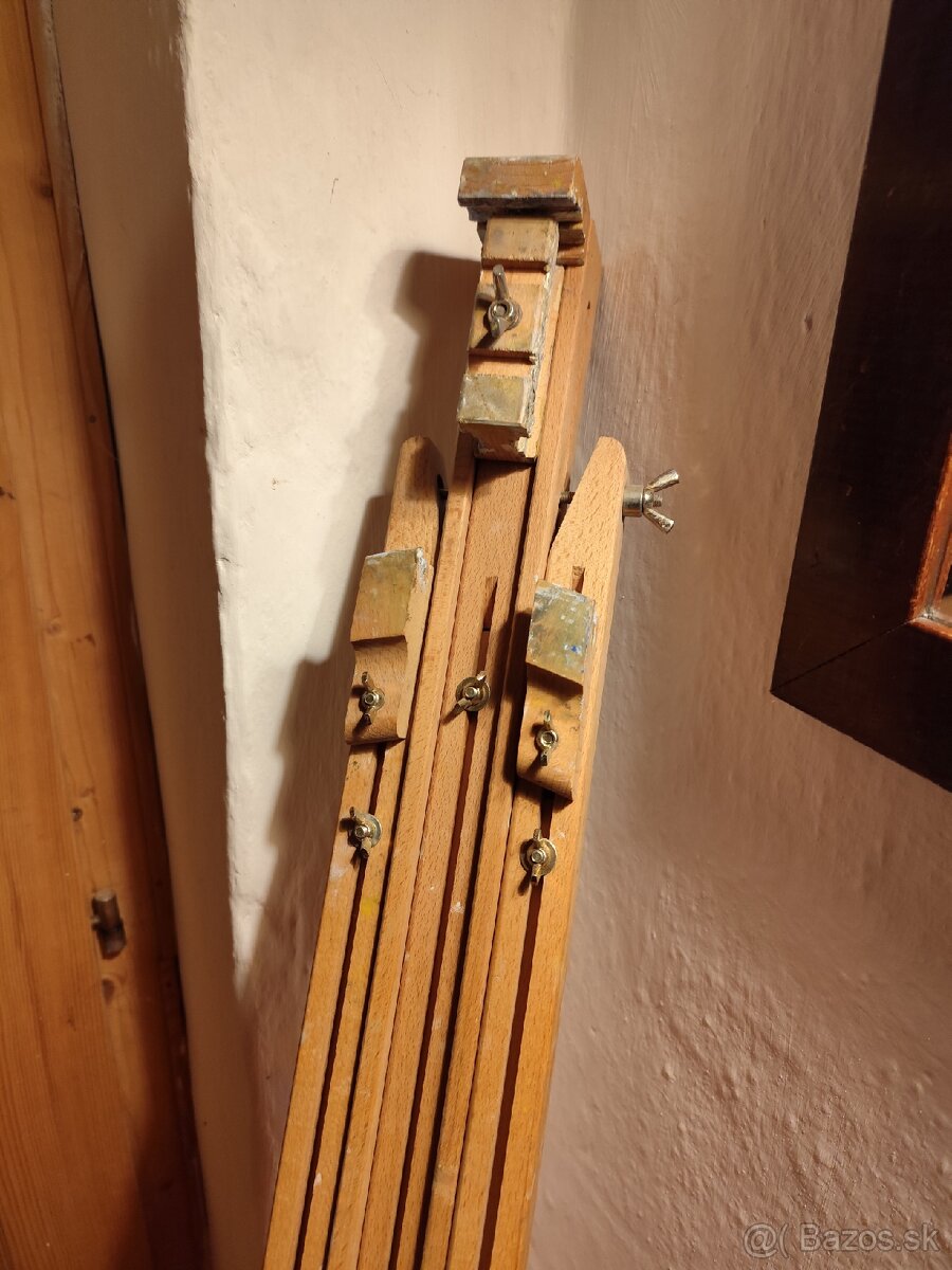 Drevený retro maliarsky stojan - 2