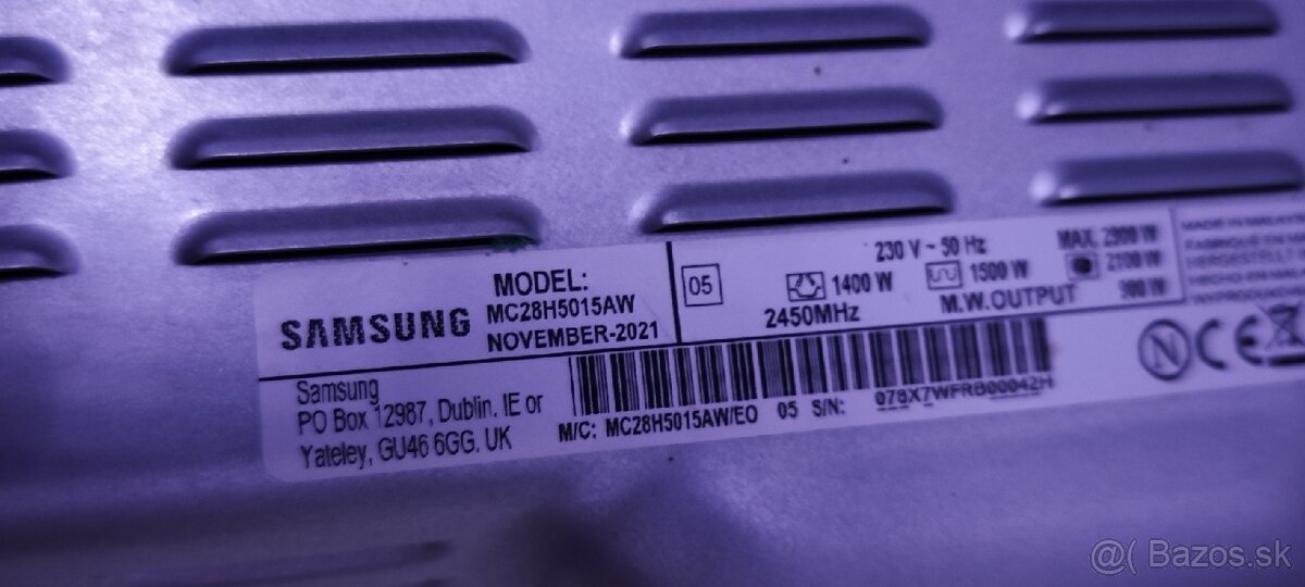 Predám inteligentnú mikrovlnnú rúru Samsung (Smart Oven) - 2