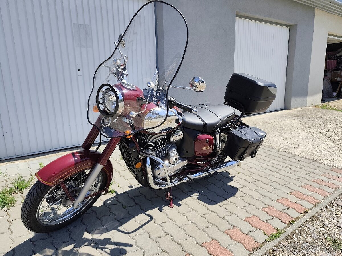 Jawa 300CL , plexi , ťažné , kufor, brašne - 2