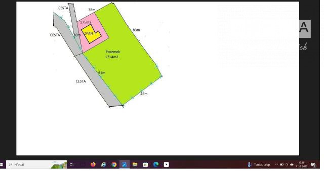 Stavebný pozemok o výmere 1714m2 v obci Papraď - 2