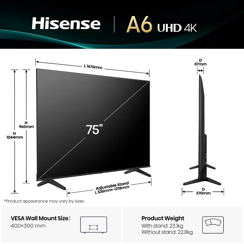 Nový Hisense 75A6Q 189cm - 2