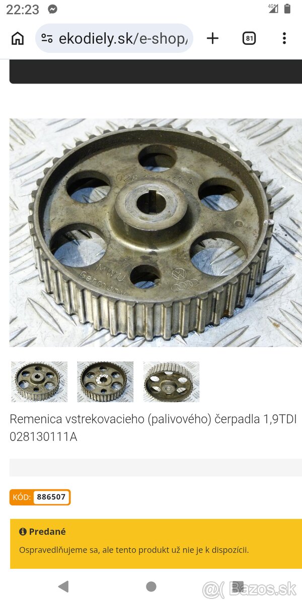 Remenica čerpadla - 2
